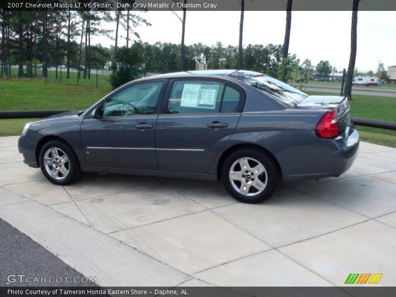 Dark Gray Metallic / Titanium Gray 2007 Chevrolet Malibu LT V6 Sedan