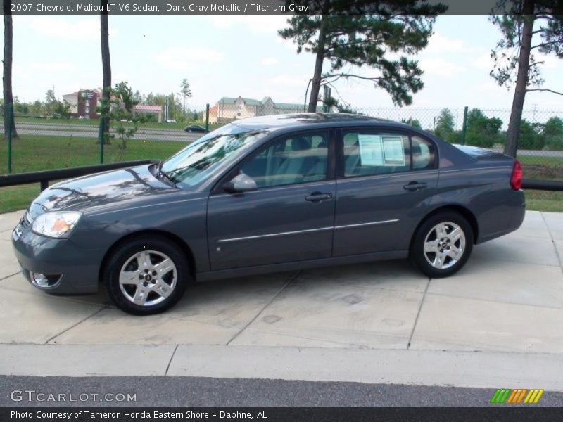 Dark Gray Metallic / Titanium Gray 2007 Chevrolet Malibu LT V6 Sedan