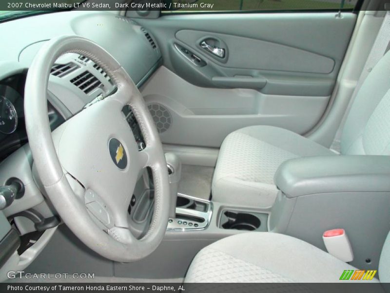 Dark Gray Metallic / Titanium Gray 2007 Chevrolet Malibu LT V6 Sedan