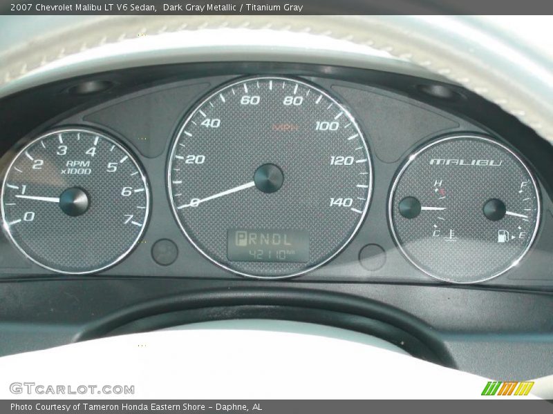 Dark Gray Metallic / Titanium Gray 2007 Chevrolet Malibu LT V6 Sedan