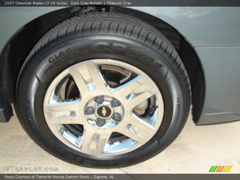 Dark Gray Metallic / Titanium Gray 2007 Chevrolet Malibu LT V6 Sedan