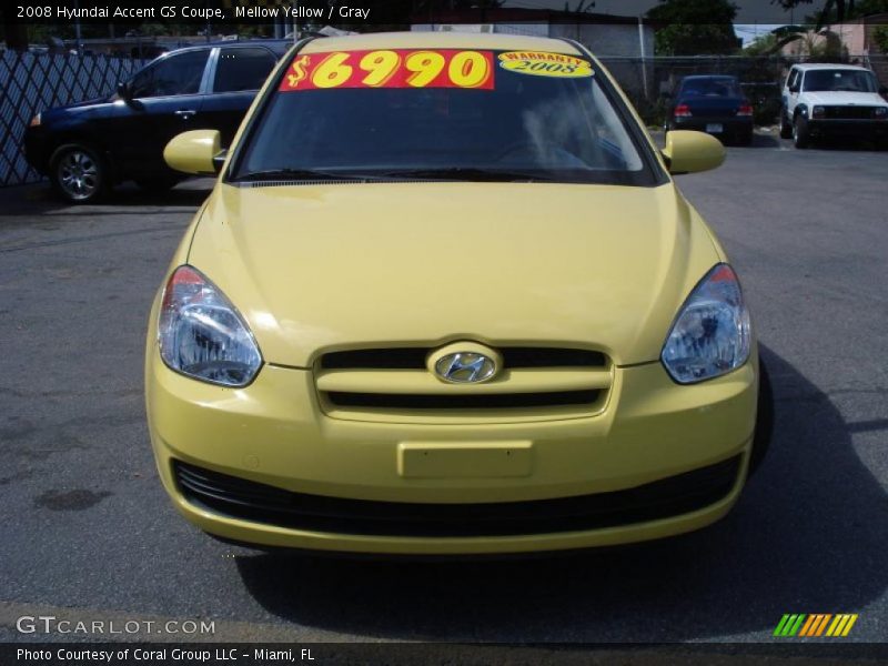 Mellow Yellow / Gray 2008 Hyundai Accent GS Coupe