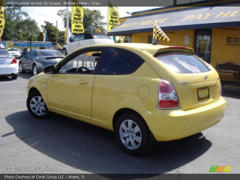 Mellow Yellow / Gray 2008 Hyundai Accent GS Coupe