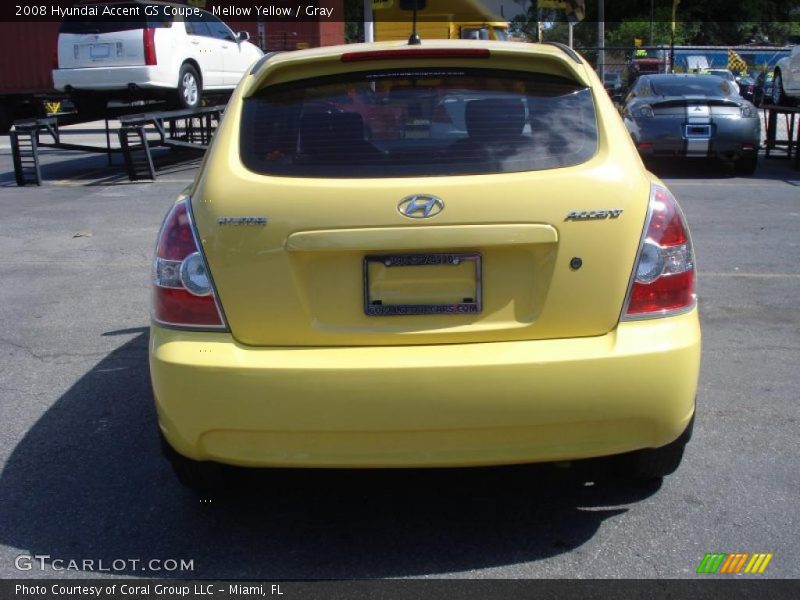 Mellow Yellow / Gray 2008 Hyundai Accent GS Coupe