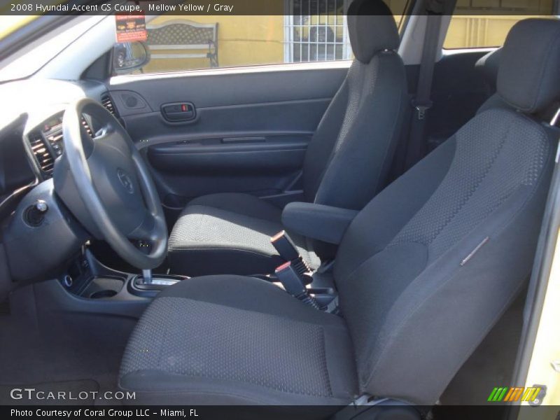 Mellow Yellow / Gray 2008 Hyundai Accent GS Coupe