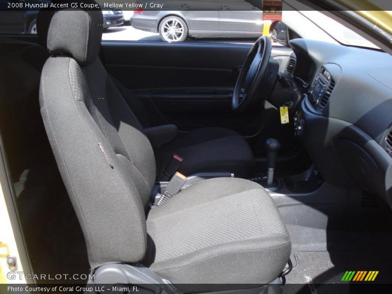 Mellow Yellow / Gray 2008 Hyundai Accent GS Coupe