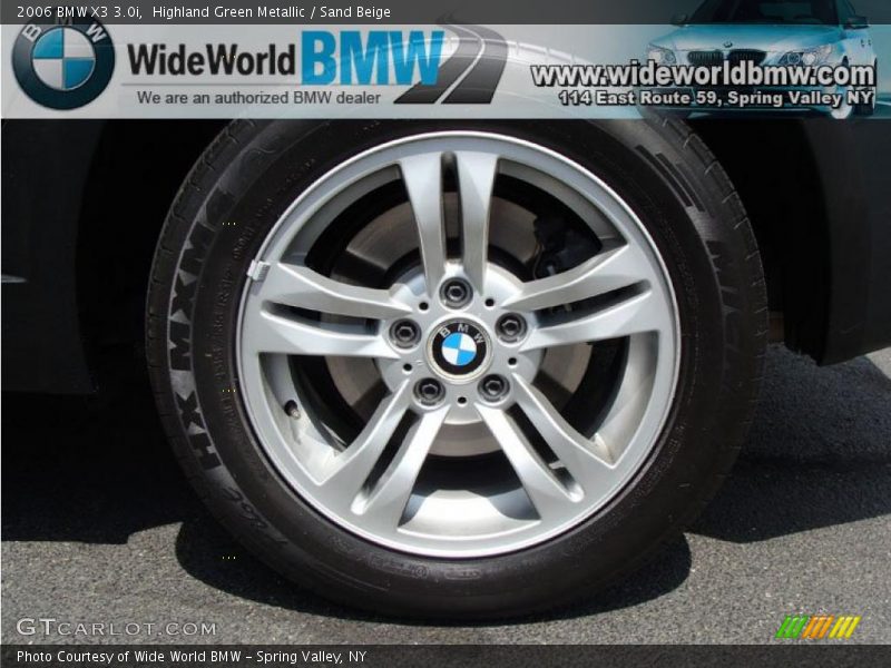Highland Green Metallic / Sand Beige 2006 BMW X3 3.0i