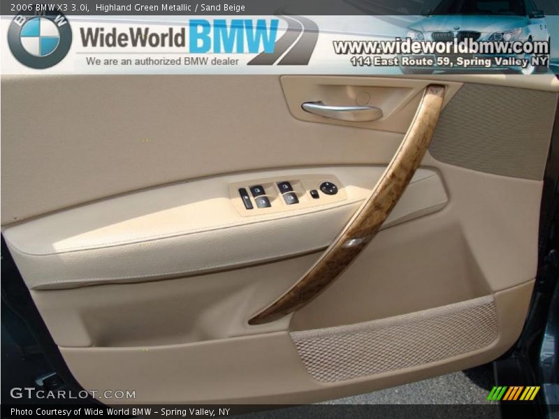 Highland Green Metallic / Sand Beige 2006 BMW X3 3.0i