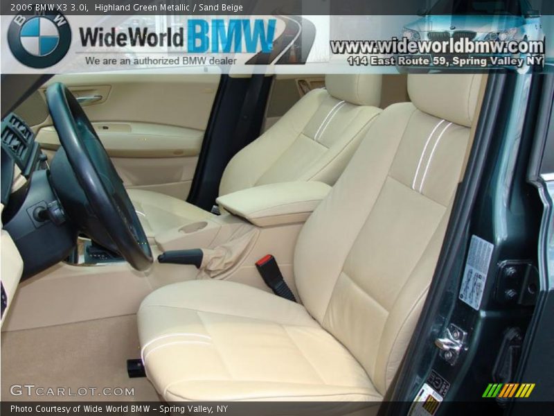 Highland Green Metallic / Sand Beige 2006 BMW X3 3.0i