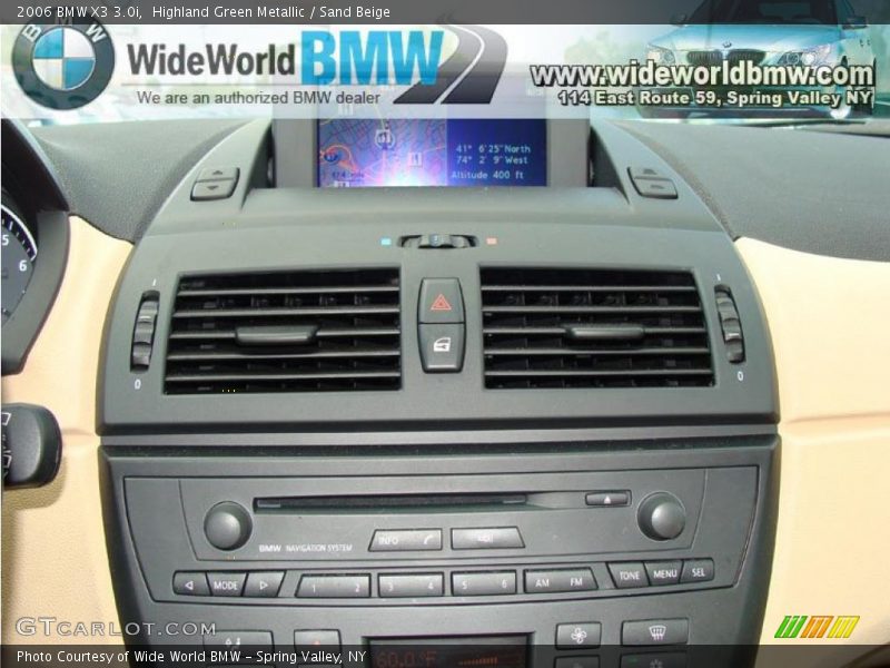 Highland Green Metallic / Sand Beige 2006 BMW X3 3.0i
