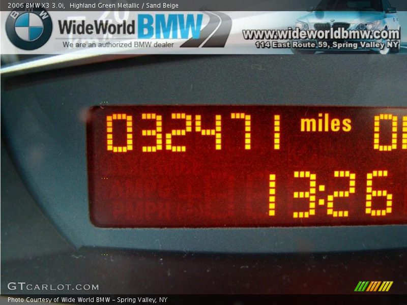 Highland Green Metallic / Sand Beige 2006 BMW X3 3.0i
