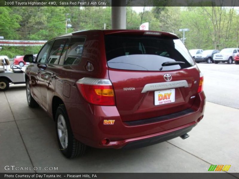 Salsa Red Pearl / Ash Gray 2008 Toyota Highlander 4WD