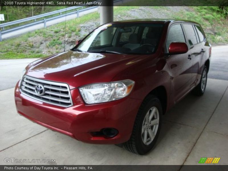 Salsa Red Pearl / Ash Gray 2008 Toyota Highlander 4WD