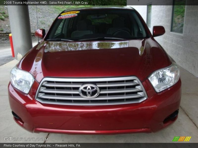 Salsa Red Pearl / Ash Gray 2008 Toyota Highlander 4WD