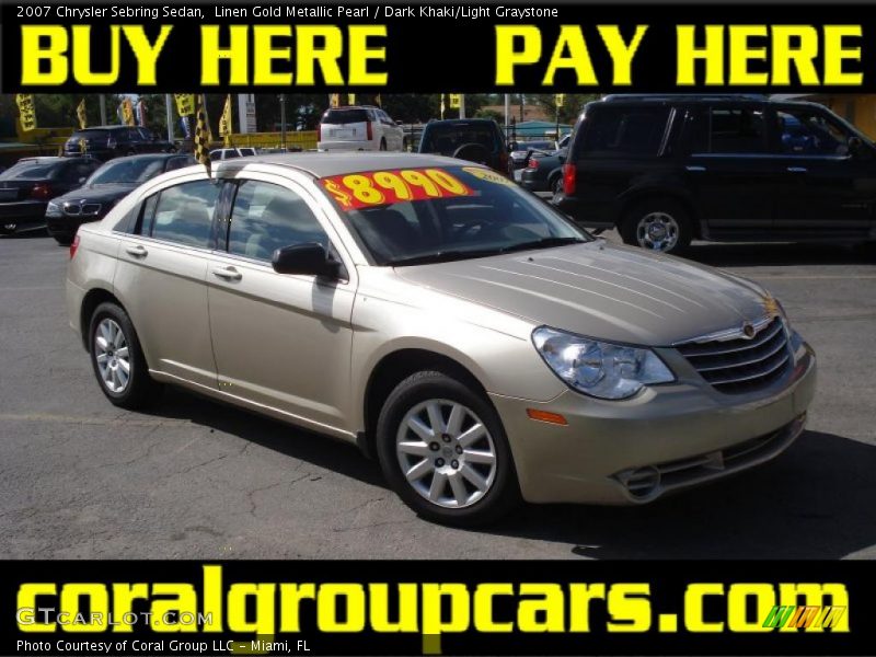 Linen Gold Metallic Pearl / Dark Khaki/Light Graystone 2007 Chrysler Sebring Sedan