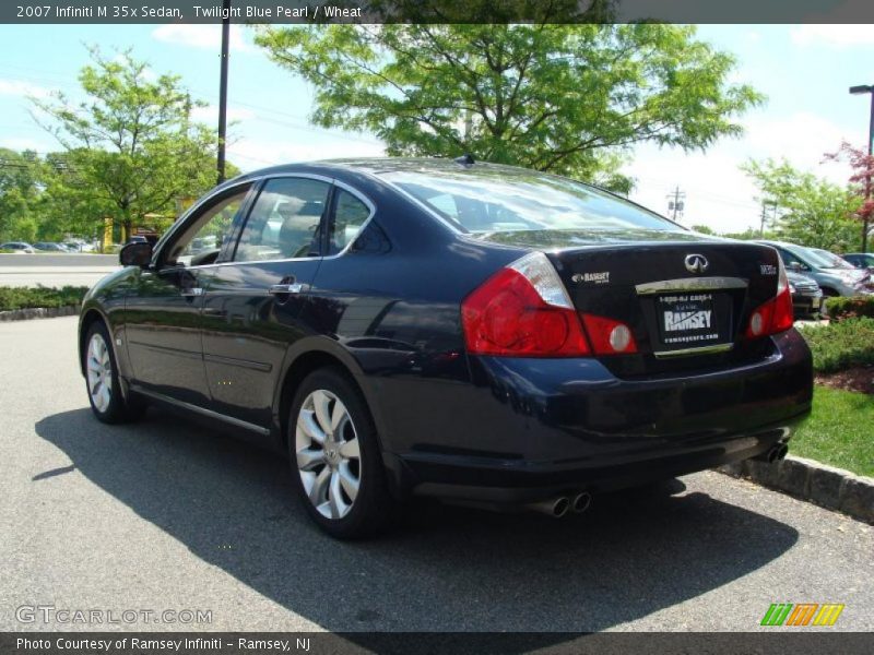 Twilight Blue Pearl / Wheat 2007 Infiniti M 35x Sedan