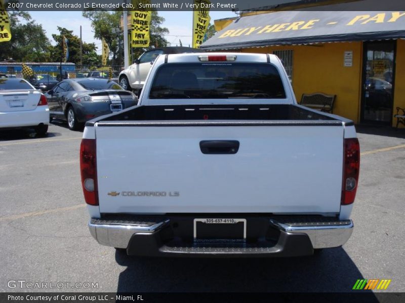 Summit White / Very Dark Pewter 2007 Chevrolet Colorado LS Extended Cab