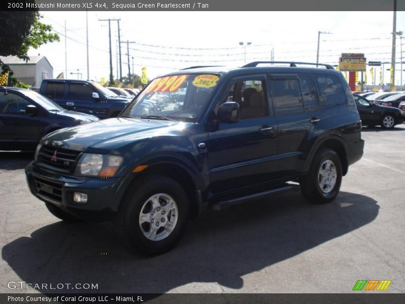 Sequoia Green Pearlescent / Tan 2002 Mitsubishi Montero XLS 4x4
