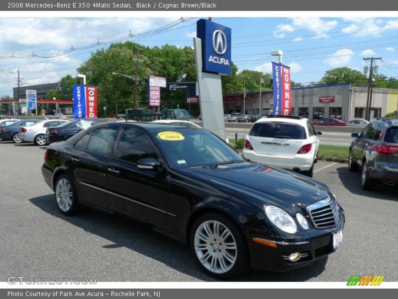 Black / Cognac Brown/Black 2008 Mercedes-Benz E 350 4Matic Sedan