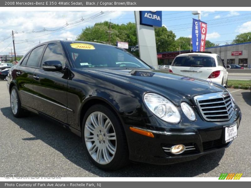 Black / Cognac Brown/Black 2008 Mercedes-Benz E 350 4Matic Sedan