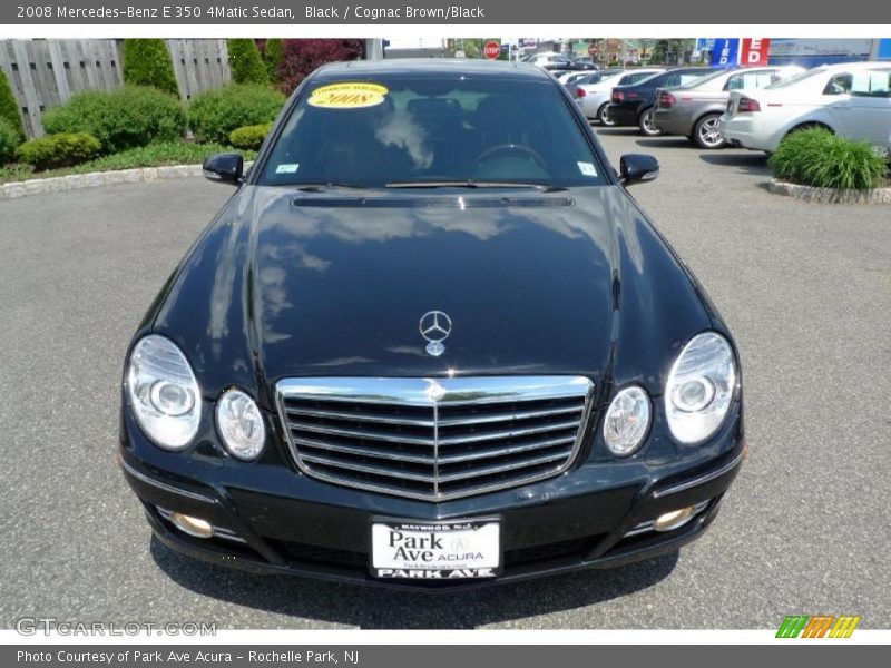 Black / Cognac Brown/Black 2008 Mercedes-Benz E 350 4Matic Sedan