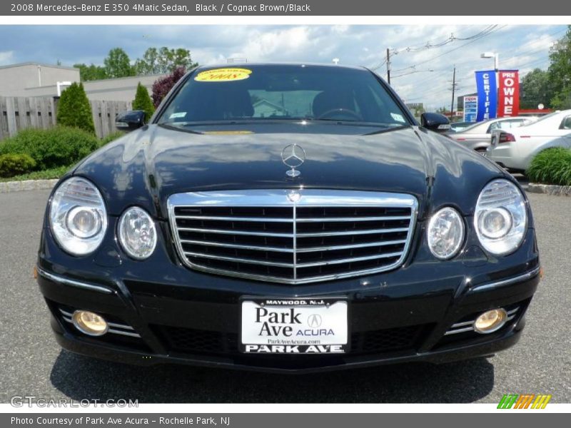 Black / Cognac Brown/Black 2008 Mercedes-Benz E 350 4Matic Sedan