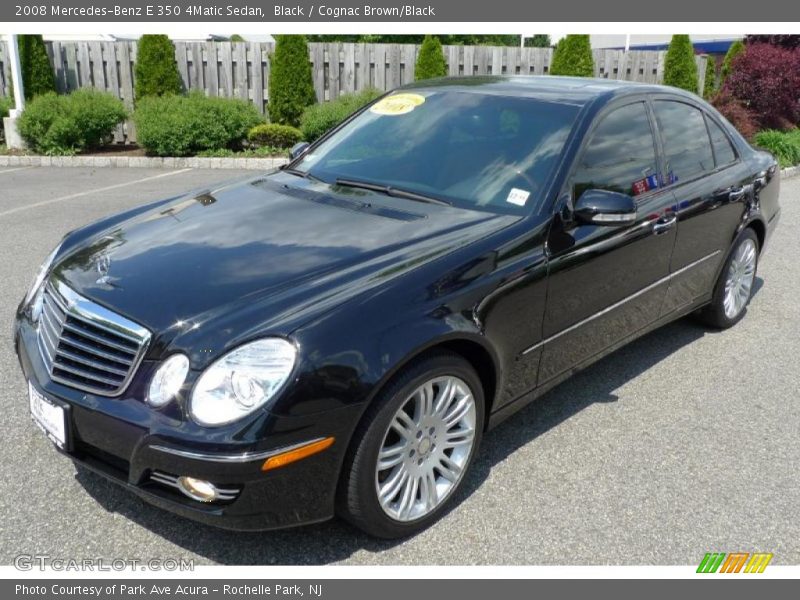 Black / Cognac Brown/Black 2008 Mercedes-Benz E 350 4Matic Sedan