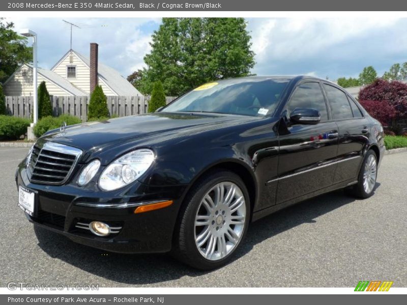 Black / Cognac Brown/Black 2008 Mercedes-Benz E 350 4Matic Sedan