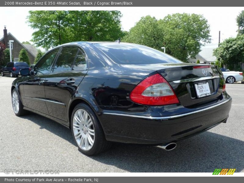 Black / Cognac Brown/Black 2008 Mercedes-Benz E 350 4Matic Sedan