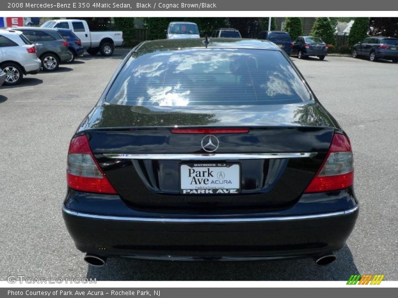 Black / Cognac Brown/Black 2008 Mercedes-Benz E 350 4Matic Sedan