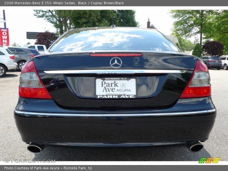 Black / Cognac Brown/Black 2008 Mercedes-Benz E 350 4Matic Sedan