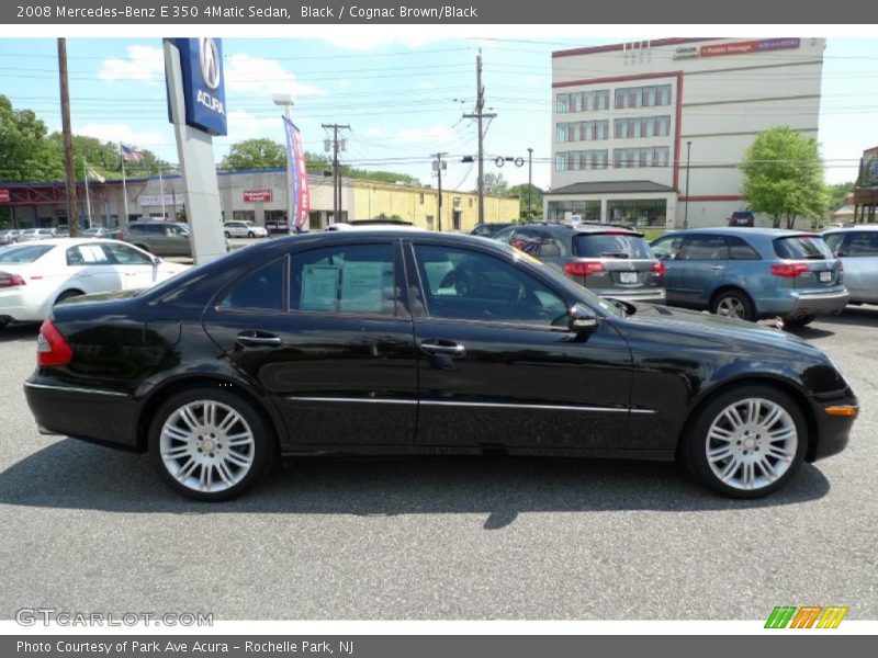 Black / Cognac Brown/Black 2008 Mercedes-Benz E 350 4Matic Sedan
