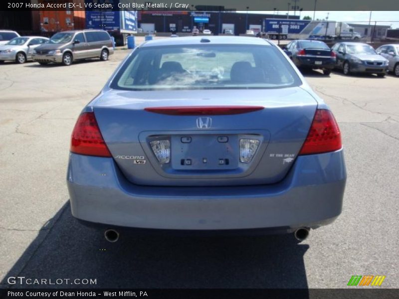 Cool Blue Metallic / Gray 2007 Honda Accord EX-L V6 Sedan