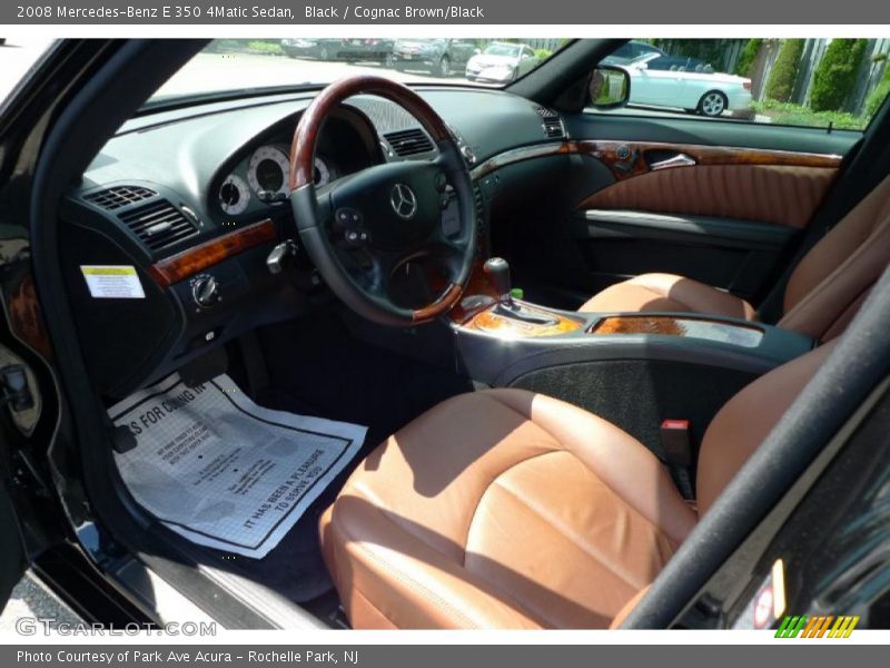Black / Cognac Brown/Black 2008 Mercedes-Benz E 350 4Matic Sedan