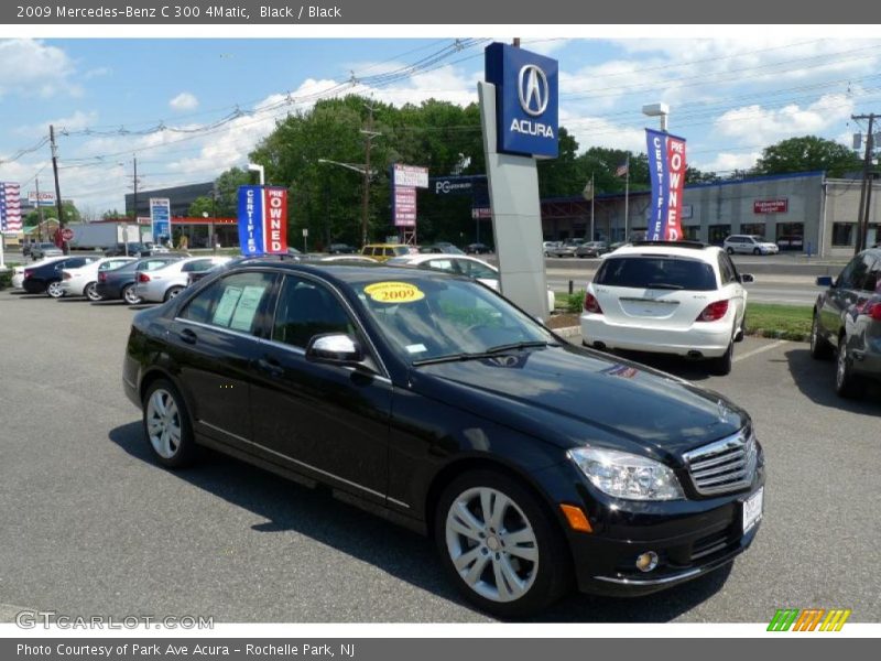 Black / Black 2009 Mercedes-Benz C 300 4Matic