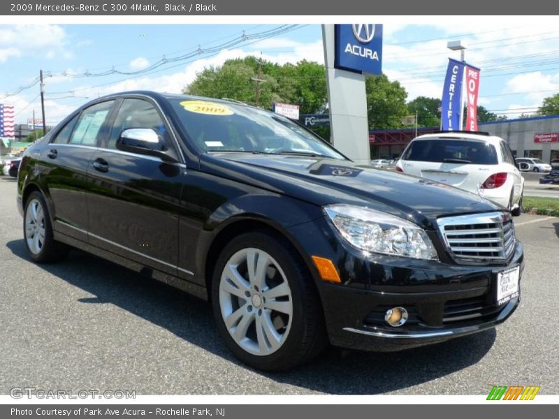Black / Black 2009 Mercedes-Benz C 300 4Matic