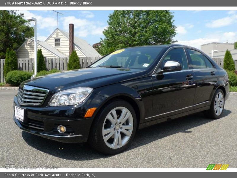 Black / Black 2009 Mercedes-Benz C 300 4Matic