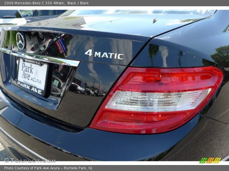 Black / Black 2009 Mercedes-Benz C 300 4Matic