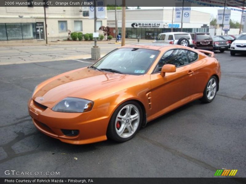 Orange Crush / Black 2006 Hyundai Tiburon GT