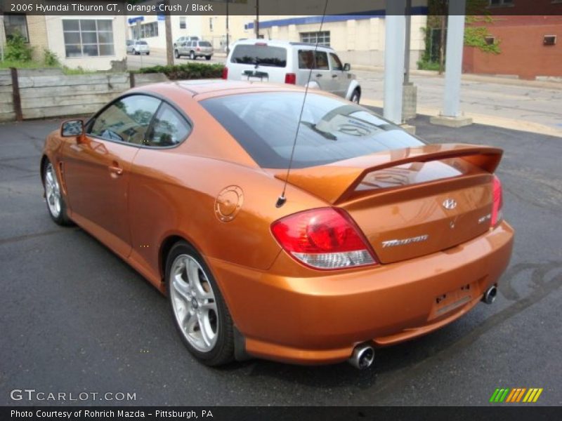 Orange Crush / Black 2006 Hyundai Tiburon GT