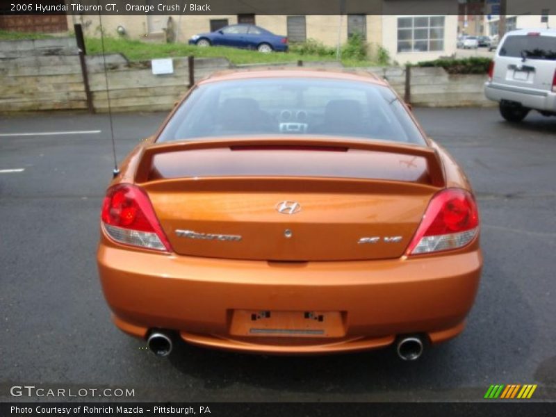 Orange Crush / Black 2006 Hyundai Tiburon GT