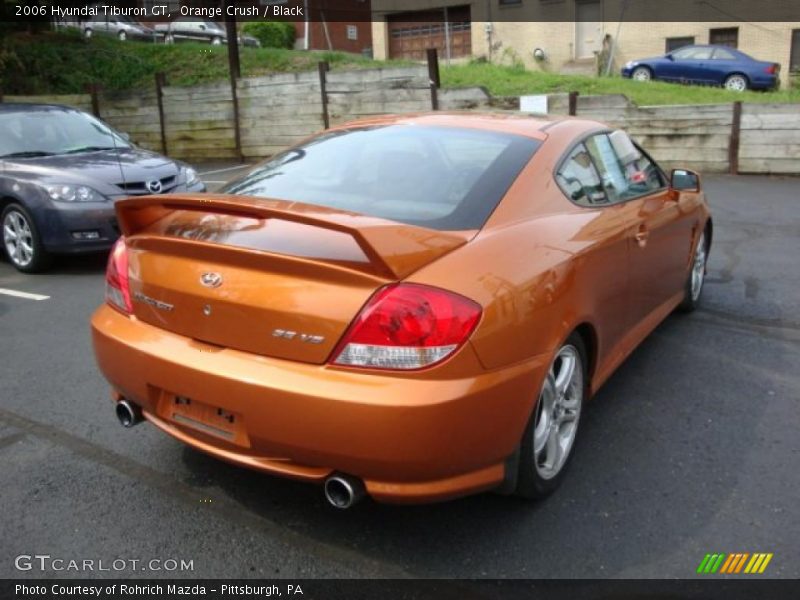 Orange Crush / Black 2006 Hyundai Tiburon GT