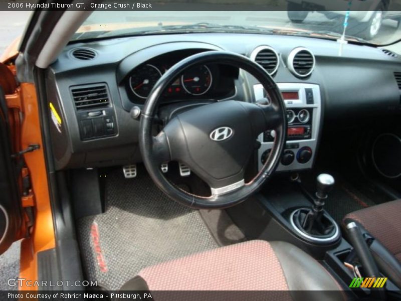 Orange Crush / Black 2006 Hyundai Tiburon GT