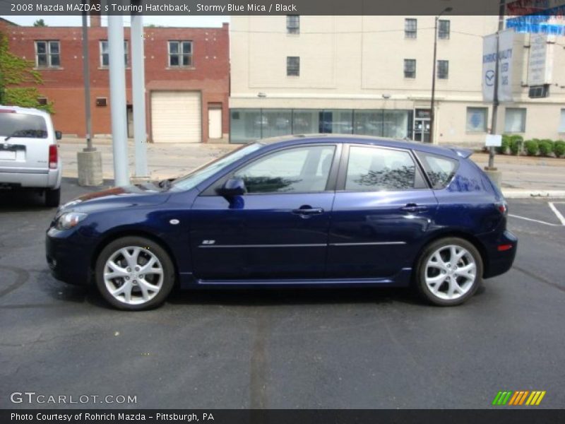 Stormy Blue Mica / Black 2008 Mazda MAZDA3 s Touring Hatchback