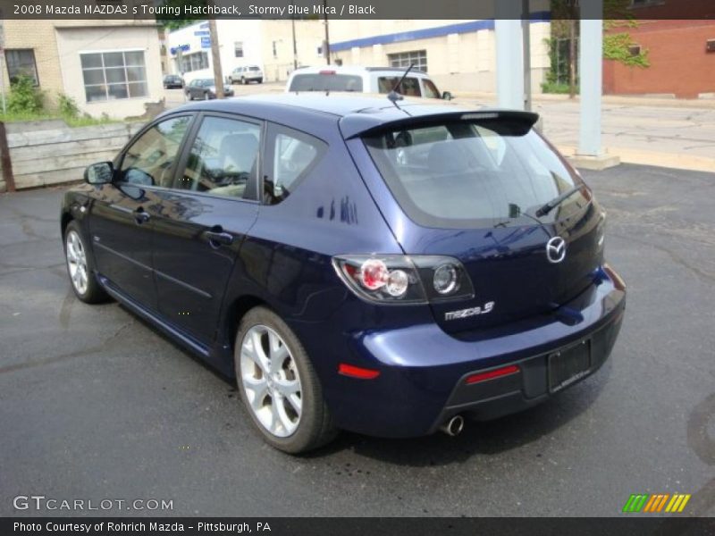 Stormy Blue Mica / Black 2008 Mazda MAZDA3 s Touring Hatchback