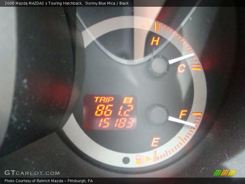 Stormy Blue Mica / Black 2008 Mazda MAZDA3 s Touring Hatchback
