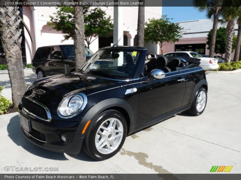Midnight Black / Lounge Carbon Black Leather 2009 Mini Cooper S Convertible