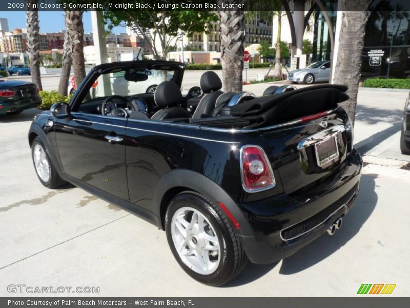 Midnight Black / Lounge Carbon Black Leather 2009 Mini Cooper S Convertible