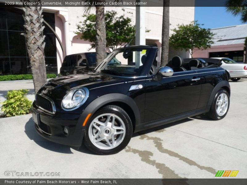 Midnight Black / Lounge Carbon Black Leather 2009 Mini Cooper S Convertible