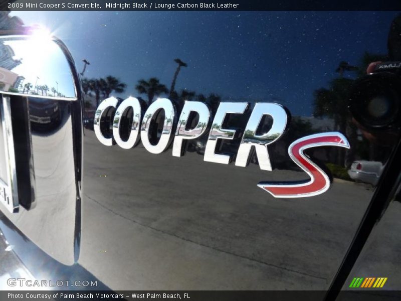Midnight Black / Lounge Carbon Black Leather 2009 Mini Cooper S Convertible